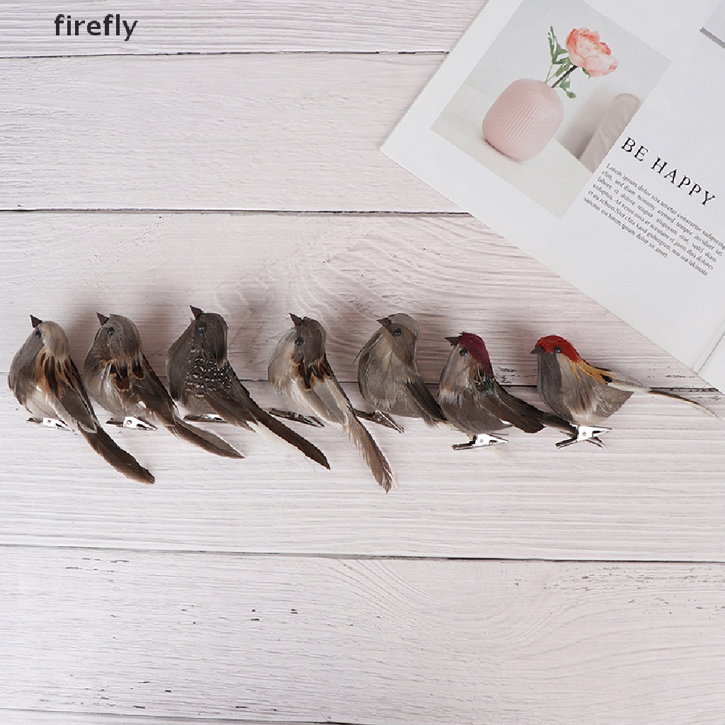 1 Chú Chim Giả Màu Xám Trang Trí Tiệc