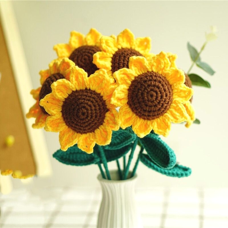Bó Hoa Tulip Đan Móc Thủ Công Làm Quà Tặng Sinh Nhật / Valentine