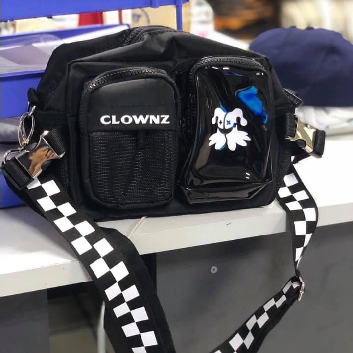 [ Ảnh Thật ] Túi đeo chéo Mini Bag ClownZ v4 thời trang nam nữ đi chơi đi du lich đen giá rẻ