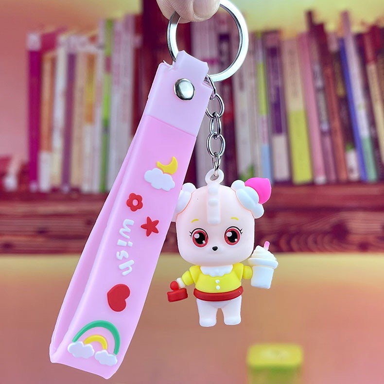 Móc khoá anime hoạt hình cầm kẹo , kem xin xắn