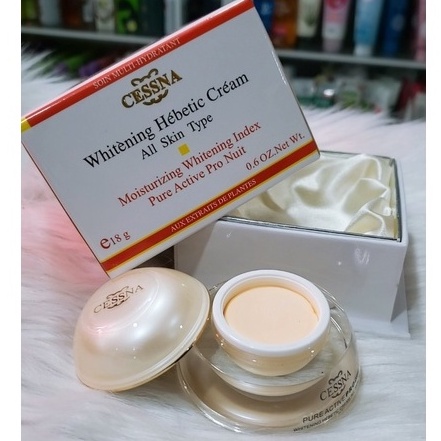 Kem dưỡng trắng, giữ ẩm Cessna Whitening Hebetic Cream All Skin Type - Trắng 18g
