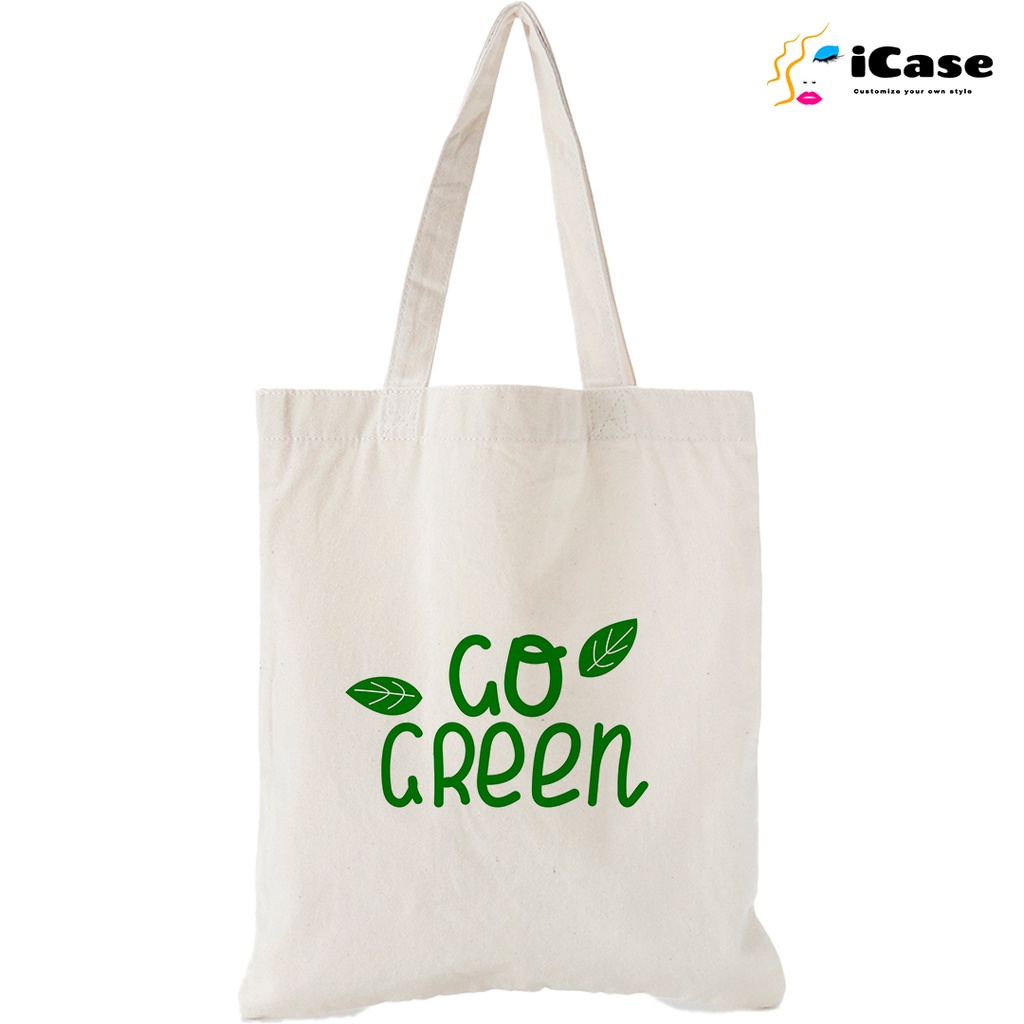 Túi vải Canvas iCase bộ sưu tập Green Modern - nhiều kích thước