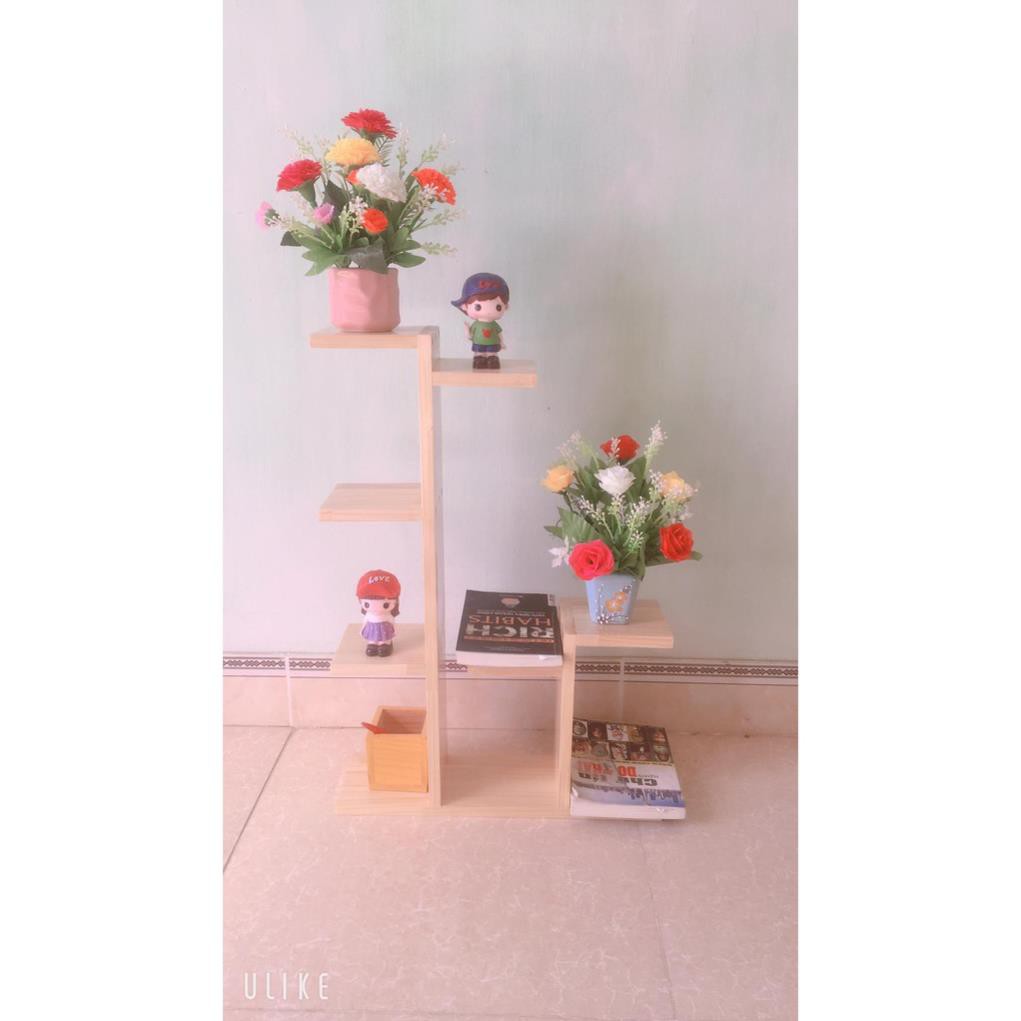 Kệ gỗ để bàn đựng chậu hoa, cây cảnh sang trọng kích thước 60x40x12