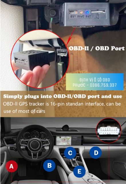 Định vị Ô tô, OBD gps tracker (không mất phí thuê bao)