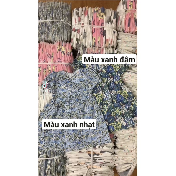 Váy bé gái - Váy hoa nhí khoét lưng siêu xinh cho bé 1-7 Tuổi