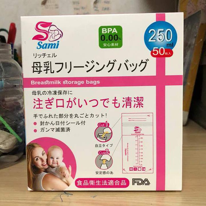 TÚI TRỮ SỮA SAMI NHẬT BẢN ( 50 túi)