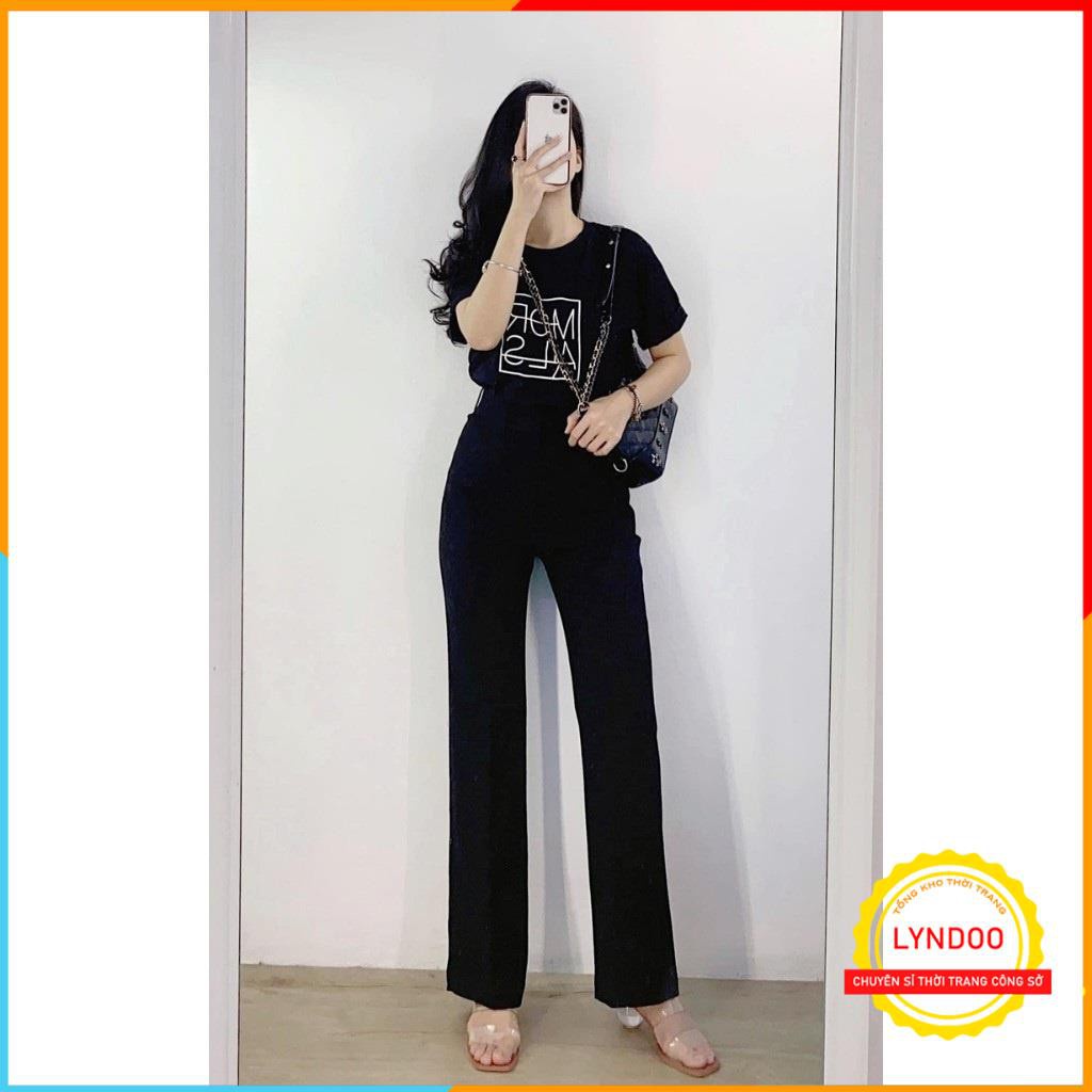 Quần ống rộng nữ lưng cao khóa giữa HotTrend ống suông dáng dài 100cm hack dáng siêu đỉnh dành cho ce cao trên m6 | BigBuy360 - bigbuy360.vn