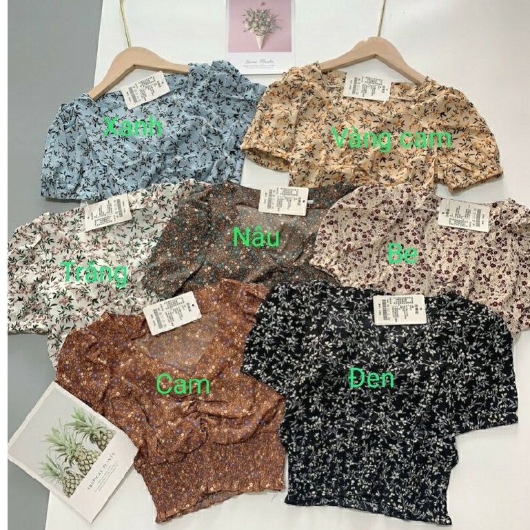 áo hoa nhí croptop rút dây ngực sexy hàng đẹp