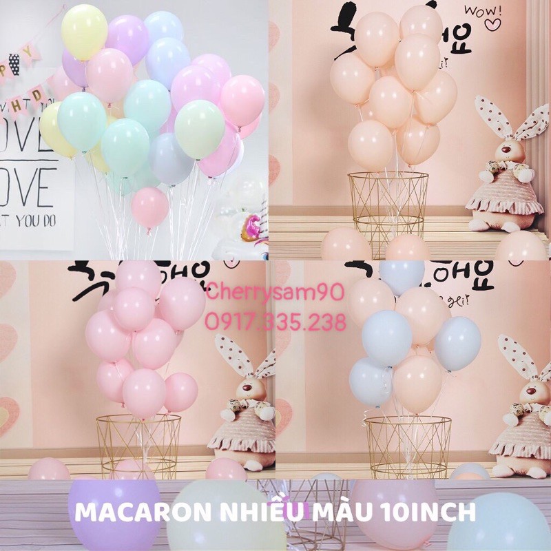 bong Bóng  Macaron Pastel bóng sữa Màu Siêu Ngọt Ngào Trang Trí Sinh Hay Sự Kiện Điều Nổi Bật Đẹp Lung Linh set 10 bóng