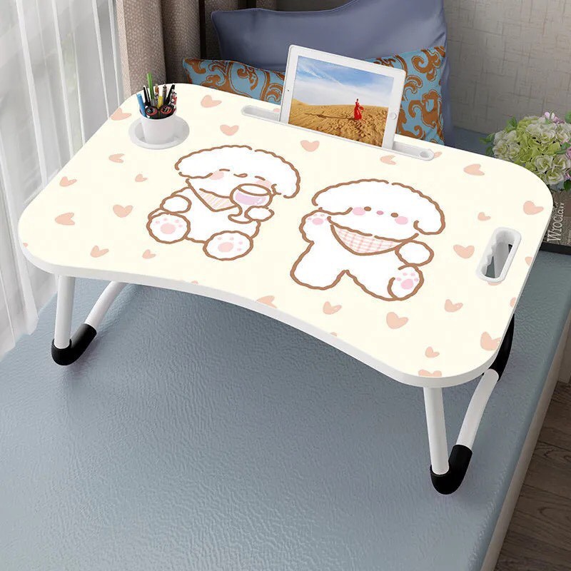 Bàn gấp cho học sinh sinh viên tiện dung có khay ipad và ngăn đựng cốc | BigBuy360 - bigbuy360.vn