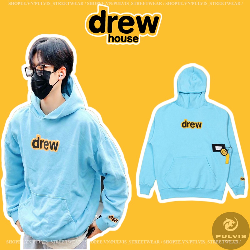 ⚡️[BEST QUALITY] -  Áo Hoodie Justin Bieber Drew House Secret (Seal Blue), áo hoodie Drew House