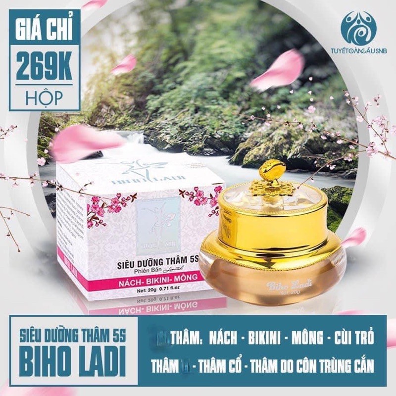 [Freeship] siêu dưỡng thâm 5s biho_ladi 20 gram [Chính hãng ] nách mông bikini