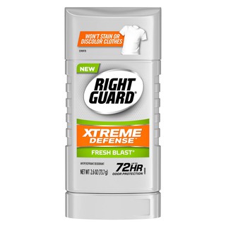 Lăn sáp khử mùi nam Right Guard Xtreme Defense 5 Antiperspirant Deodorant Fresh Blast 73g (Mỹ)