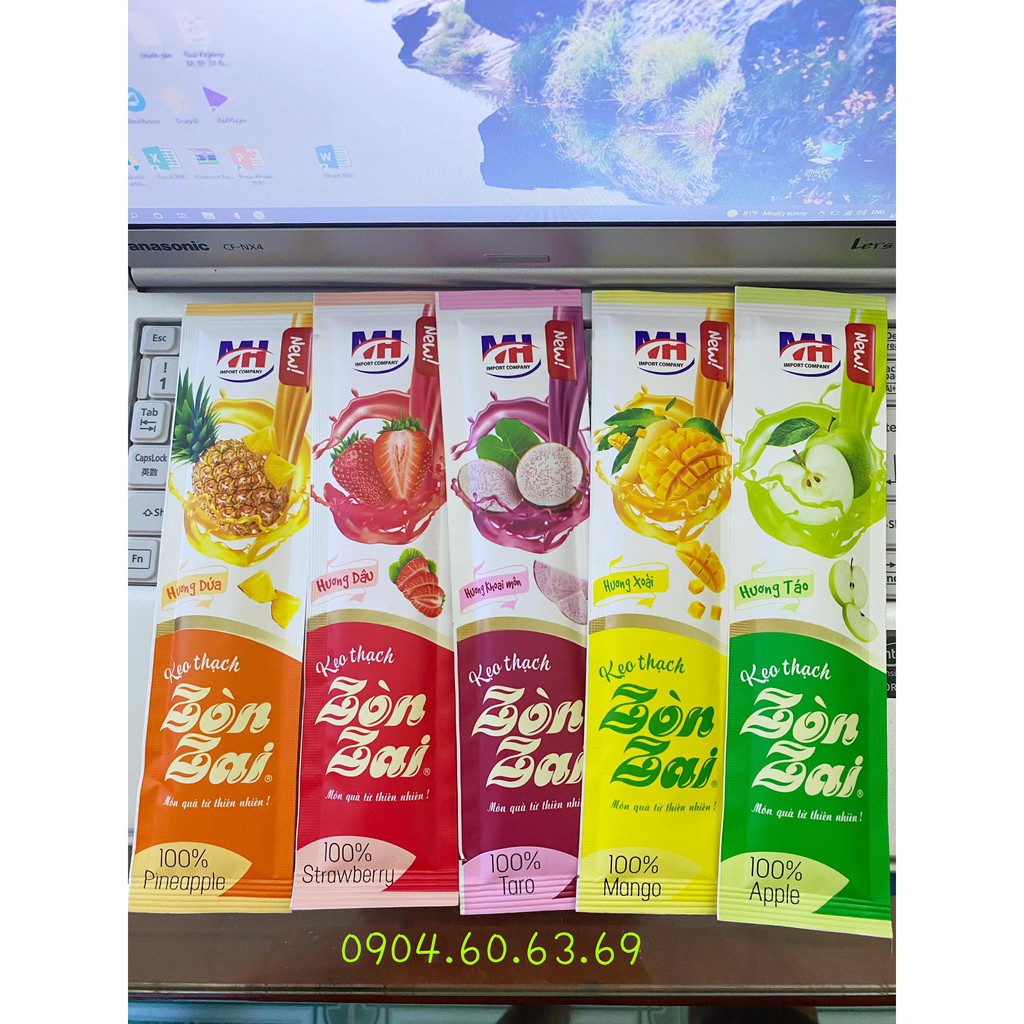 5 Cây Thạch Rau Câu Hương Trái Cây Zòn Zai