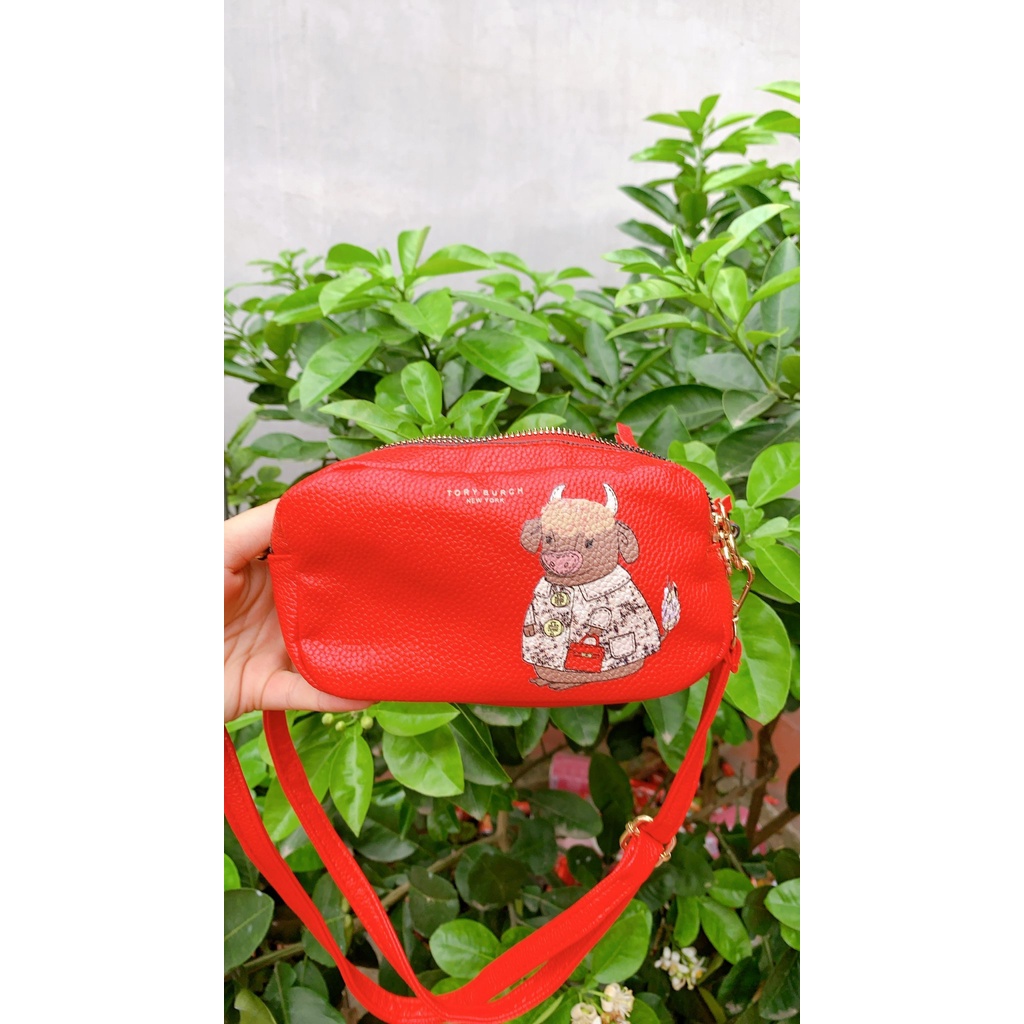 TÚI VÍ TRÂU ĐỎ TORY BURCH CARD HOLDER MẪU MỚI