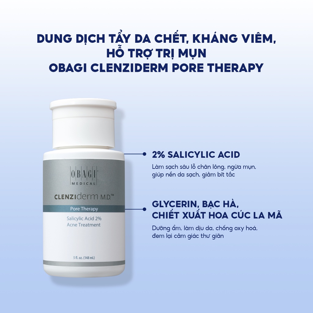 Combo 3 tác động: Kem dưỡng Obagi CLINICAL Retinol 0.5 28g + BHA Obagi Pore Therapy 148ml + Obagi Kinetin Cream 50ml