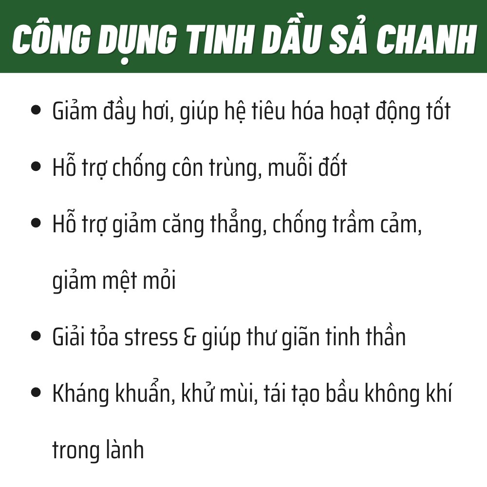 Tinh dầu Sả Chanh ESSENBEE treo xe, treo tủ quần áo - 10ml