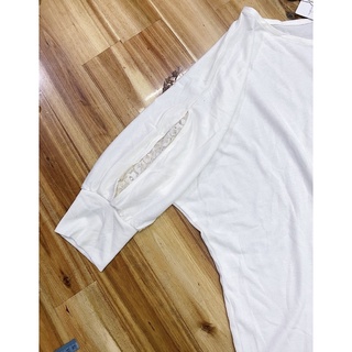 Áo thun kiểu tay phối ren ( sale ko đổi trả)