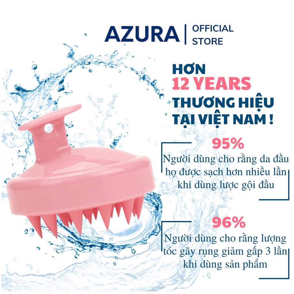 Lược gội đầu Azura chăm sóc da đầu hiệu quả loại sạch gàu chống rụng tóc kích thích mọc tóc