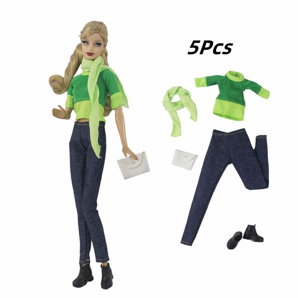 Set 5 Búp Bê barbie 30cm Thay Đổi Màu Sắc Phong Cách Âu Mỹ
