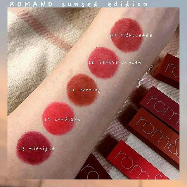 Son Romand Zero Gram Matte Lipstick & Zero Gram Romand Sunset Edition Limited