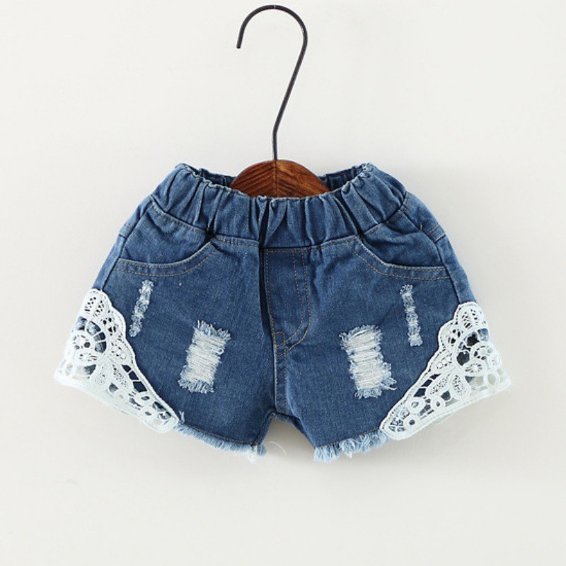 IU--Quần ngắn phối ren rách phong cách cá tính dành cho bé