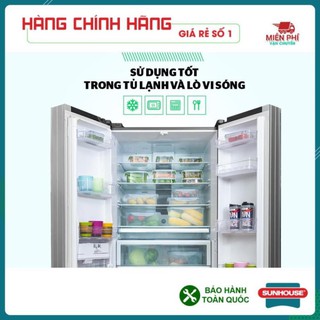 Hộp bảo quản thực phẩm ngăn mát sunhouse biozone 7500ml kb-co7500p