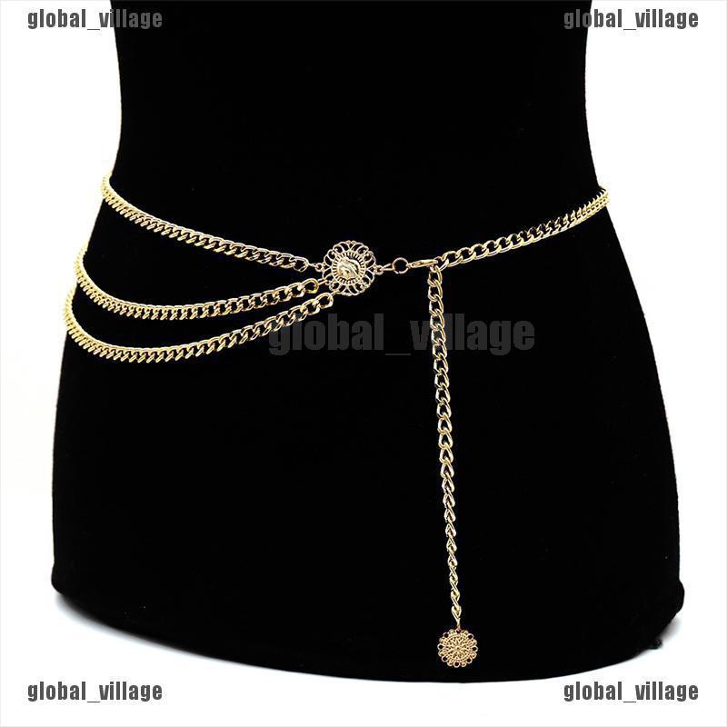 Thắt lưng dây xích kim loại phong cách retro thời trang chất lượng cao