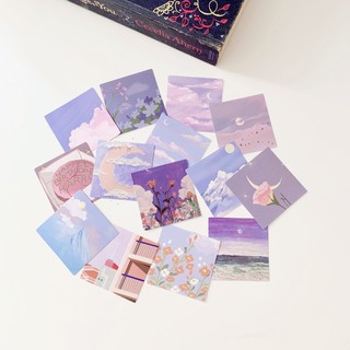 Set 14 miếng sticker phong cảnh 3D