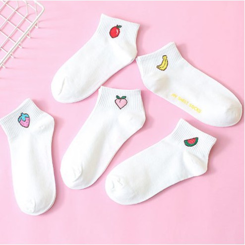 NUZIRO Vớ  thể thao cổ ngắn kiểu dáng dễ thương xinh xắn