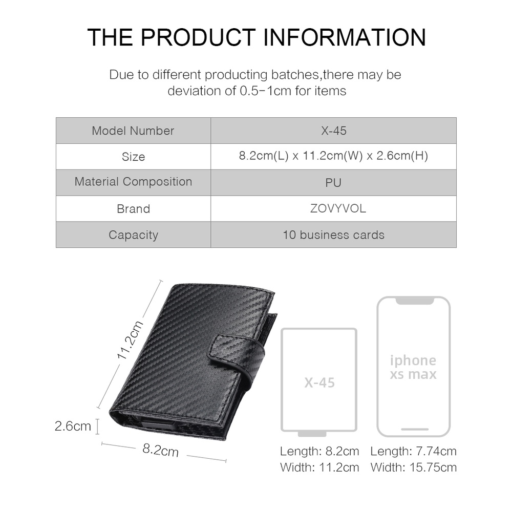 Mới Chống Trộm Thẻ Tín Dụng Ví Thông Minh Chặn Rfid Ví Thông Minh Dompet Lelaki
