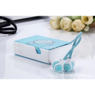 Tai nghe Doremon thời trang, tai phone MC-98 có mic tặng kèm hộp đựng đa năng - Beetech