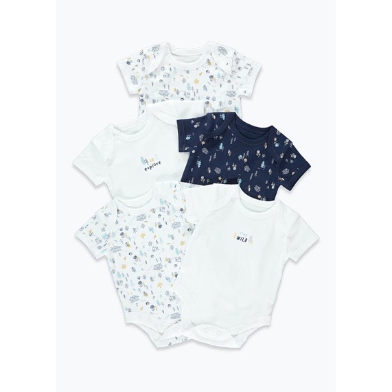 Set 5 body cộc tay cho bé Matalan auth