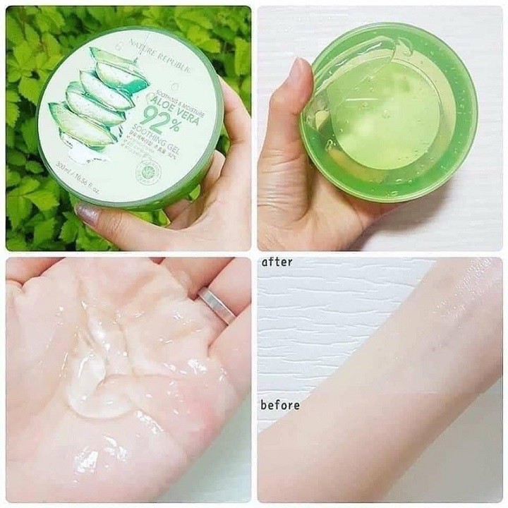 Gel dưỡng chiết xuất lô hội Nature Republic Soothing &amp; Moisture Aloe Vera 92% 300ml