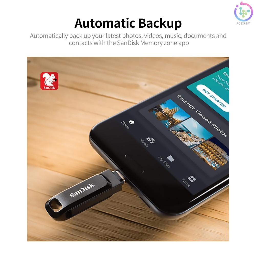 SanDisk Ultra Dual Drive Go Portable U Disk USB3.1 Dual-port USB Flash Drive 32GB High-speed Type-C U Disk for Phone PC Laptop