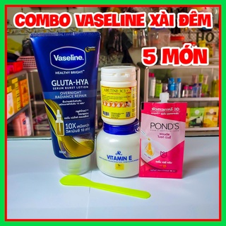 Combo kem dưỡng trắng da body Vaseline Abutin 3c3 pond thái rất thấm