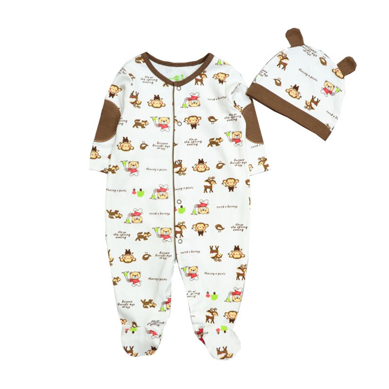 Bodysuit Cotton Loại Liền Chân Kèm Mũ | BigBuy360 - bigbuy360.vn