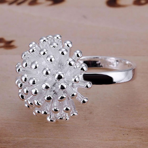 Nhẫn mạ bạc hình hoa cúc xinh xắn