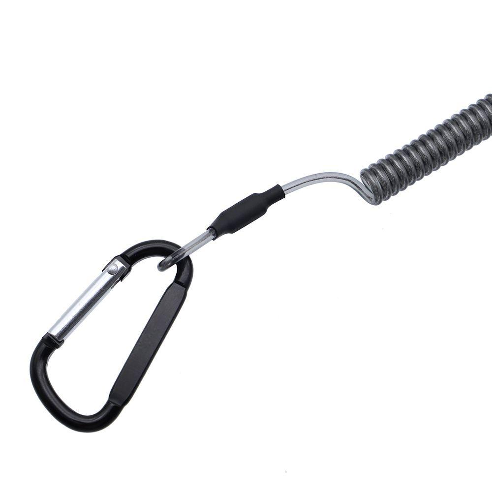 Móc Khóa Dây Lò Xo Bằng Thép Chống Thất Lạc Có Thể Thu Gọn Cho Hoạt Động Ngoài Trời