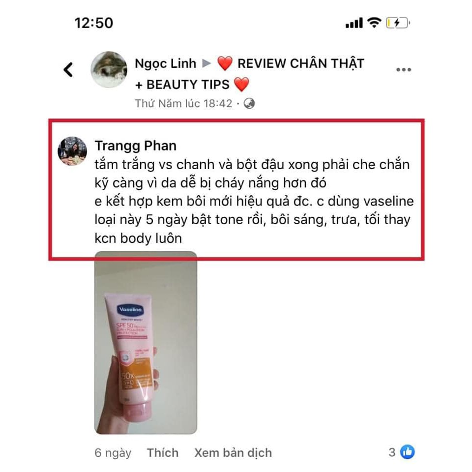 DƯỠNG THỂ KÍCH TRẮNG VASELINE 50x