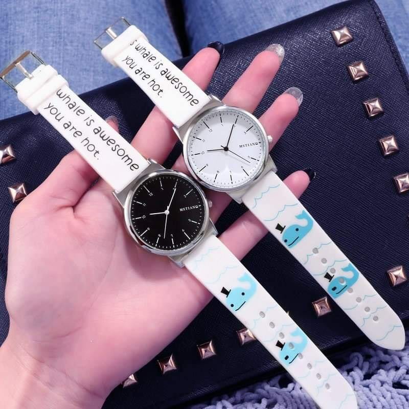 Đồng hồ thời trang nam nữ Mstianq MS0203 dây cao sư cực đẹp | BigBuy360 - bigbuy360.vn