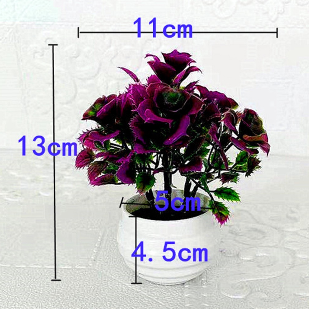 Bộ cây nhân tạo bằng nhựa không phai màu trang trí tiện dụng