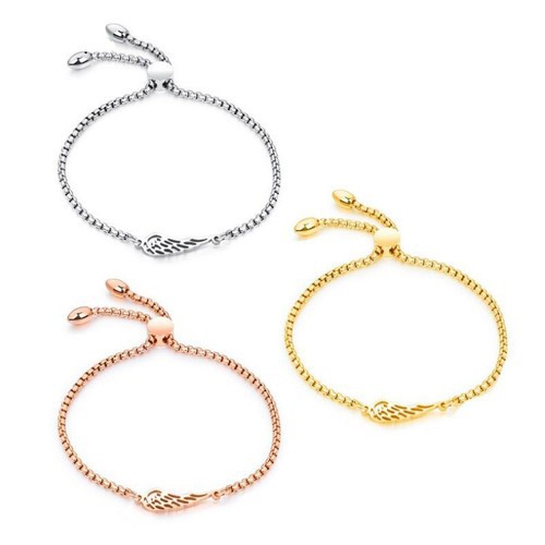 Lắc Tay Dây Rút Hình Cánh Titan Ko Đen TT 2831