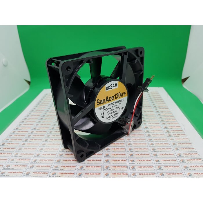 9WF1224H1D03 A90L-0001-0509 Quạt Làm Mát SANYO DENKI 24V-0.32A Kích Thước 120*120*38mm