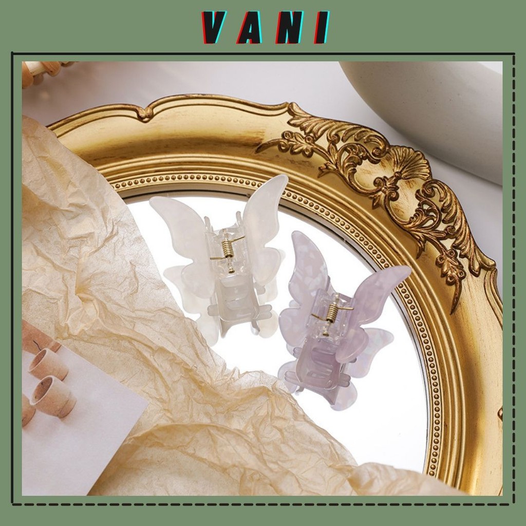 Kẹp Tóc Càng Cua Xà Cừ Bướm Lớn Dễ Thương Phong Cách Hàn Quốc - Vani Stor