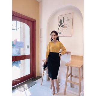 Chân váy bút chì nhiều màu Hoa Việt