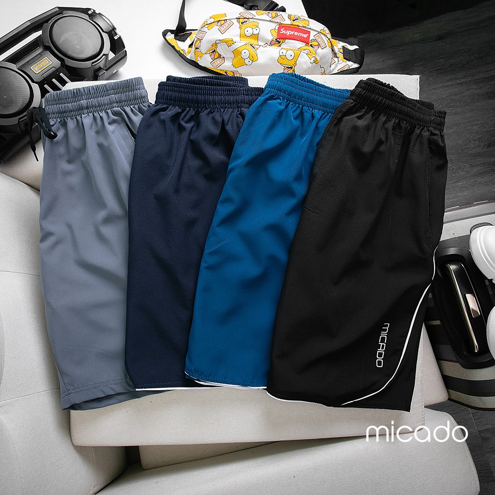 Set 4 Quần đùi nam thể thao V1 big size vải gió mềm nhẹ thoáng mát Micado