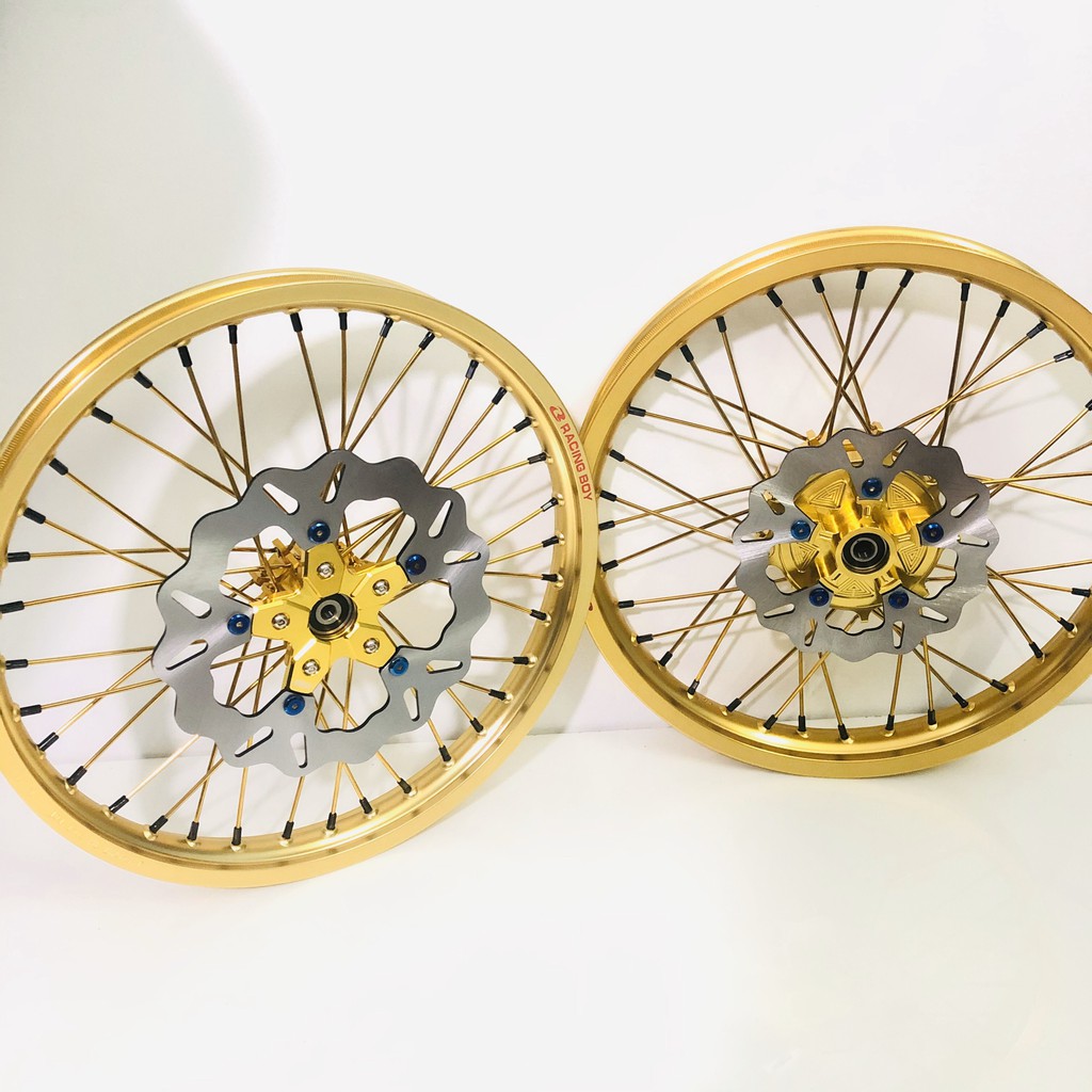 Bộ Bánh Căm EXCITER 1325/150 Nhập Khẩu Cao Cấp_Màu Vàng Gold_Motorsaigon