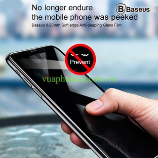 Kính cường lực chống nhìn trộm Baseus cho iPhone X Xr XS, iP 11 12 13 14 Pro Max cao cấp