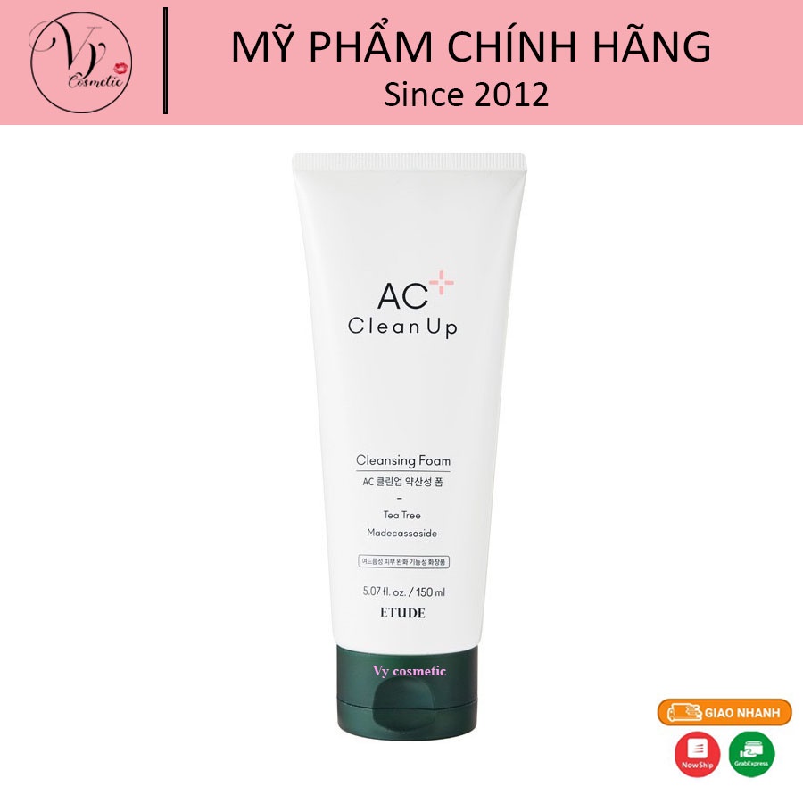 Sữa rửa mặt Etude AC Clean up pH daily cleansing foam 150ml